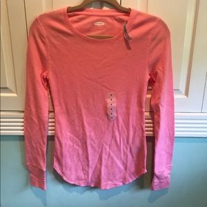 NWT pink thermal shirt